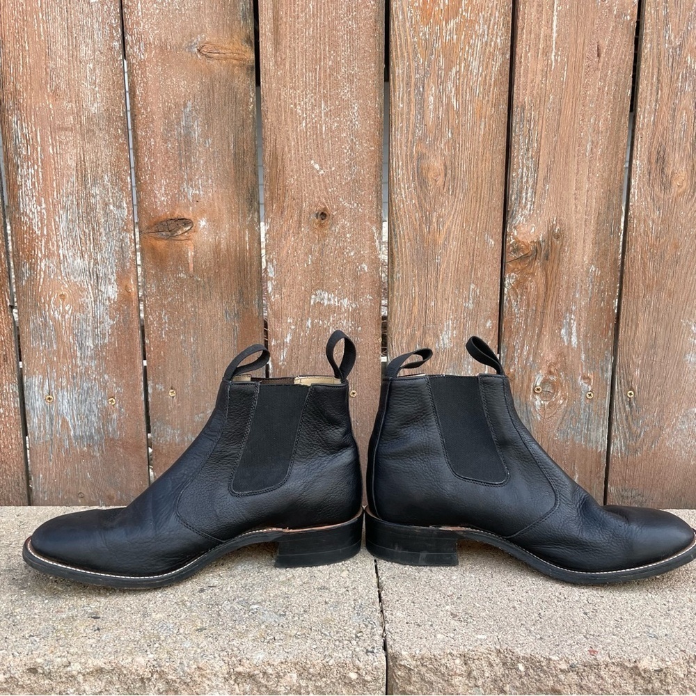 BOULET Men’s Black Leather Pull On Congress Ankle Boot Shoe Size 9 - Picture 4 of 16